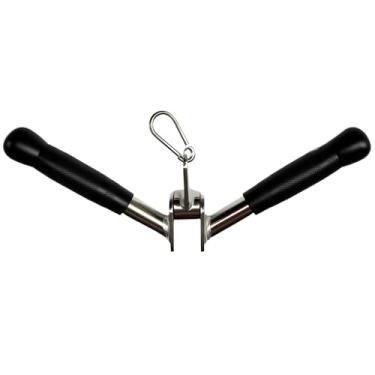 Imagem de yuhqc Barra de pressão em forma de V, acessórios para máquina de cabo, corda tríceps, acessório de academia, acessórios de máquina para academia em casa