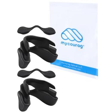 Imagem de MYCOURAG Peças de substituição de borracha para nariz compatíveis com óculos de sol Oakley EVZero Series, Preto, One Size