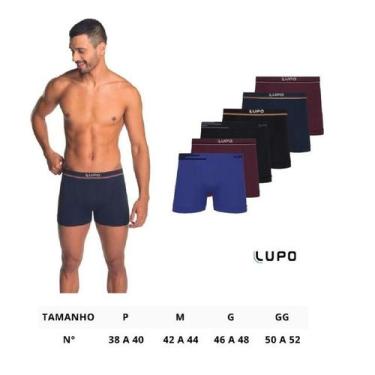 Imagem de Kit Com 2 Cuecas Boxer  Sem Costura Lupo Microfibra  436, M, Sortidas