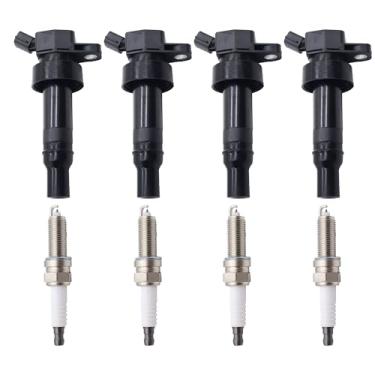 Imagem de OXCANO Bobina de ignição UF652 e vela de ignição de irídio duplo 93815 compatível com Hyundai Accent 2012-2020, Kia Rio 2012-2020, Soul 2012 2013 2014 2015 2016 2017 2018 2019 substitui C1803