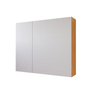 Imagem de Espelheira Suspensa Klein Moderna com Prateleiras para Banheiro - JM3 Móveis (Nature/Off)