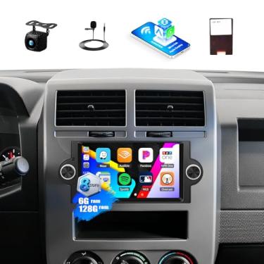 Imagem de Rádio automotivo 6+128G 8 núcleos para Dodge Ram 1500/2500/3500 2006-2008, Dodge Durango 2005-2008, Chrysler 300 Touring/300C/300M 2005-2007, Jeep Grand Cherokee 05-09, rádio de 6,2 polegadas com