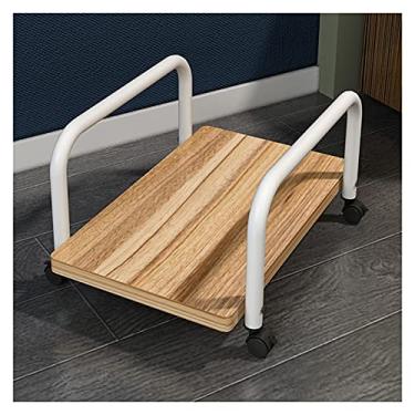 Imagem de Suporte de PC para CPU móvel, suporte de torre de PC, suporte de torre de PC, suporte de carrinho com 4 rodas giratórias (3 cores) suporte (cor: marrom)