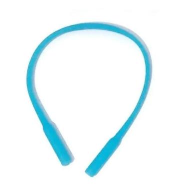 Imagem de Cordão Cordinha De Silicone Para Óculos Infantil 18Cm Azul