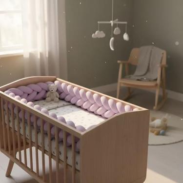 Imagem de Trança Lateral Protetora De Berço Americano 4 Metros - Carinha de Anjo