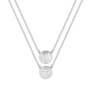 Imagem de Escapulário de Aço Mini São Bento 0.8mm 60cm com Elos Soldados - Conve