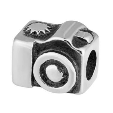 Imagem de Berloque Câmera Fotográfica Coleção Steel Dreams Aço com Resina. - Con