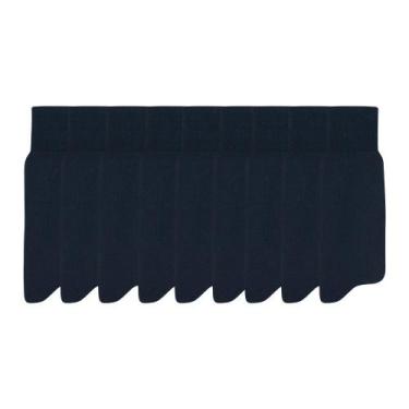 Imagem de Kit 9 Pares De Meia Mash Social Cano Longo Lisa 100% Algodão, Marinho,