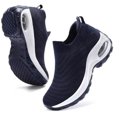 Imagem de Tênis de moda HKR 348 Navy Work Shoes Femininos Tamanho 39