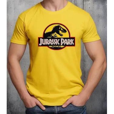 Imagem de Camiseta Camisa Adulto Feminina Masculina Algodão Filme Dinossauro Jur