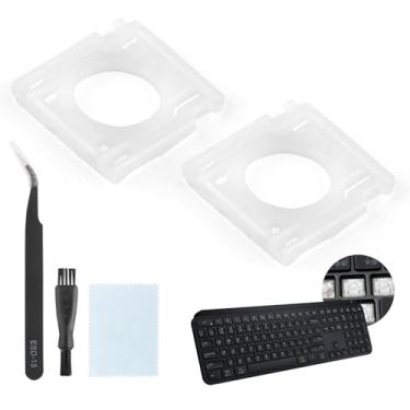 Imagem de 2 peças para Logitech MX Keys Dobradiças de Teclado Mecânico Suporte de Teclas Compatível com Logitech MX Keys Clipes Dobradiças Acessórios de Substituição