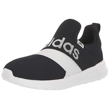 Imagem de adidas Tênis unissex infantil Lite Racer Adapt 6.0, Núcleo preto/branco núcleo/preto, 4 Big Kid