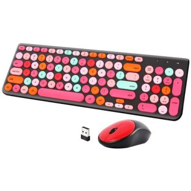 Imagem de Combinação de teclado e mouse sem fio, teclado sem fio de máquina de e