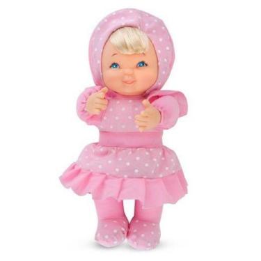 Imagem de Boneca de Pelúcia Little Baby Soft Rosa 25 cm Antialérgica - CTX