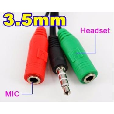 Imagem de Conversor P3 - P2  Divisor Fone Microfone 3,5mm Adaptador.