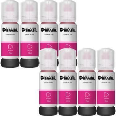 Imagem de Kit 8 Tintas Para Epson L4160 L4150 T504 L6171 L6161 L6191 - Bulk Ink 
