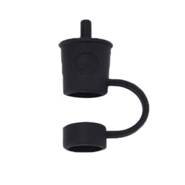 Imagem de Tampas de ponta de palha seladas para decoração de canudos de silicone capas coloridas à prova de respingos tampões de palha 8 mm (B)