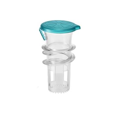 Imagem de Espremedor de limão e limão, espremedor compacto de plástico, extrator de frutas cítricas com tampa para coquetéis, bebidas e utensílios de cozinha (verde)