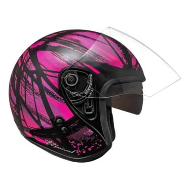 Imagem de Capacete Aberto Bieffe Allegro Revival Rosa Moto Oculos TAMANHO 61