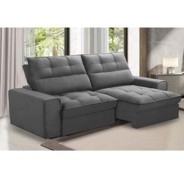 Imagem de Sofá 3 Lugares Retrátil Reclinável 230cm Veludo Narbone Ferguile