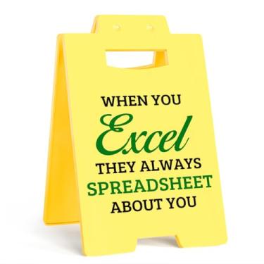 Imagem de Presentes engraçados de contador, placa de mesa de escritório com citações de cubículo quando você sobressair, eles sempre planilha sobre você, presentes de escritório engraçados para colegas de