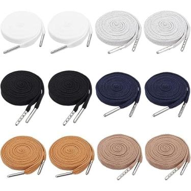 Imagem de 12 peças, 6 cores, espartilho de renda de 18,37 metros, cordão de poliéster de 0,75 cm, cordão de poliéster, cinto de cintura amarrado para acessórios de vestuário, calças esportivas, moletom de