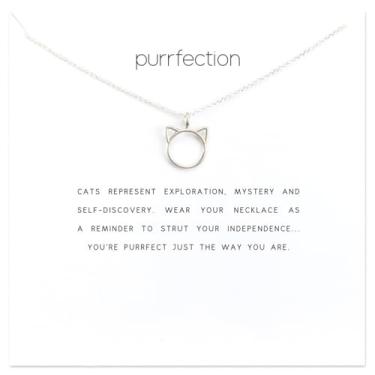 Imagem de Colar com mensagem e relâmpago, pingente de círculo de pérola em ferradura da sorte para mulheres, cartão de presente, Small, Metal, Sem Pedra Preciosa