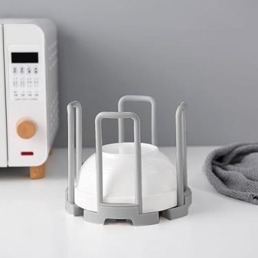 Imagem de Escorredor de pratos de plástico expansível organizador de pauzinhos, cinza