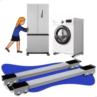 Imagem de Suporte Geladeira Maquina Móvel Fogão Base Rodinha Ajustável