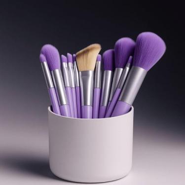 Imagem de Kit Pincel Maquiagem 13 Peças Profissional Com Estojo Luxo Maquiagem  