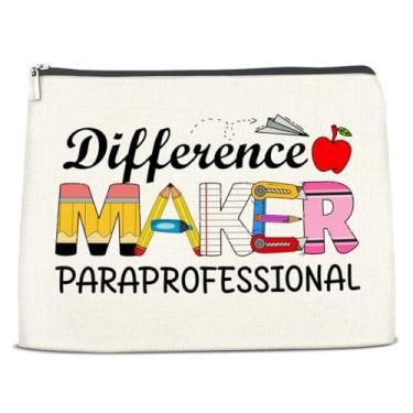 Imagem de NGAEAK Presentes de agradecimento para professores, bolsa de cosméticos para fazer diferenças pequena bolsa de maquiagem com zíper bolsa de maquiagem Natal, aniversário, dia do professor