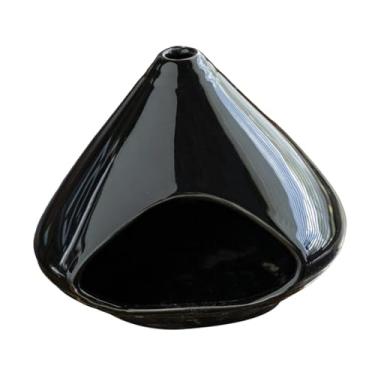 Imagem de Generic Porta-incenso de cerâmica, peça central de mesa, acessório decorativo para, quarto, spa e sala de estar, Preto