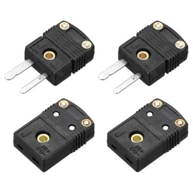 Imagem de Generic 2 conectores de fio mini J tipo termopar macho fêmea adaptador de alta temperatura 220°C (220.0 °C) para sensor de termopar