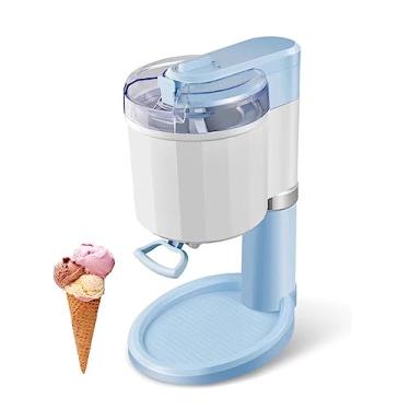 Imagem de Máquina de Raspadinha 1L máquina de sorvete mini fabricante frutas para casa milkshake elétrica faça você mesmo cozinha automática sobremesa Faz Sorvete Cremoso