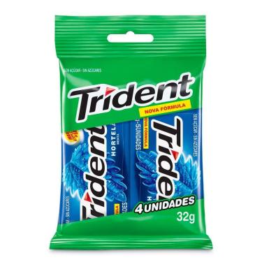 Imagem de Goma de Mascar Trident Hortelã 32g com 4 Unidades
