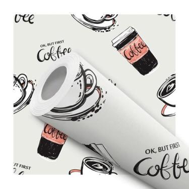 Imagem de Papel De Parede Vinílico Coffe Café Cozinha 2m - DELIQUADROS