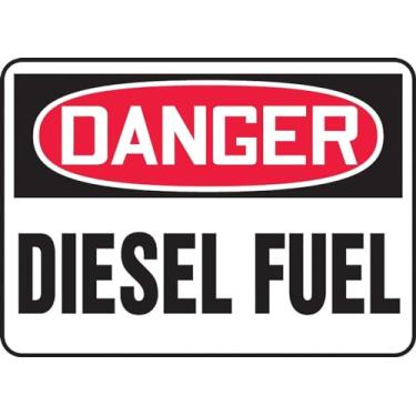 Imagem de Accuform Placa de segurança "Danger Diesel Fuel", vinil adesivo, 25 x 35 cm (MCHL226VS)