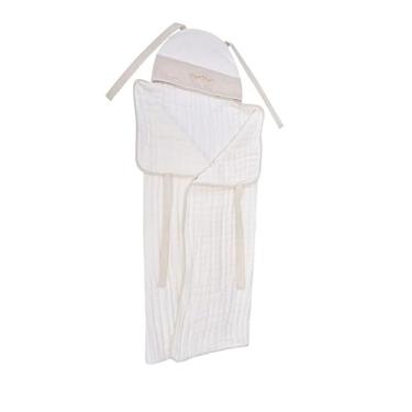 Imagem de Toalha Bebê Grande Modelo Avental Loupit Nature Minasrey (Creme)