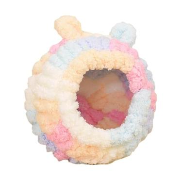 Imagem de IEUDNS de inverno quentinho para pássaros, acessórios para gaiola de pássaros, fácil de instalar, casinha fofa para criação de canários, periquitos e, Rosa