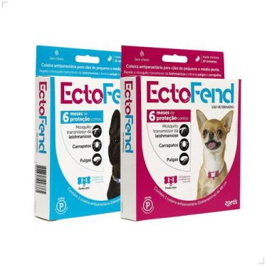 Imagem de Coleira Ectofend Anti pulgas Carrapatos 48cm Leishmaniose P - Zoetis, 