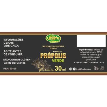 Imagem de Extrato De Própolis Verde Unilife 30ml