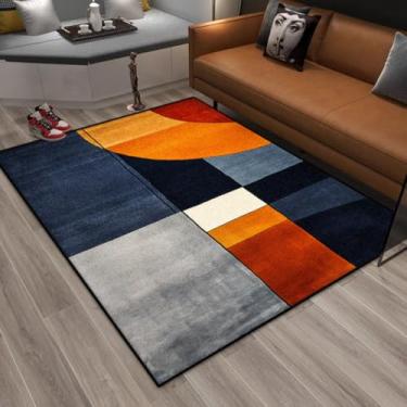 Imagem de Tapetes com estampa geométrica de nova tendência para decoração de sala de estar, tapetes estampados para casa, tapetes luxuosos para quarto e sala de estar (6,5 x 13,1 pés (200 x 400 cm/XD1