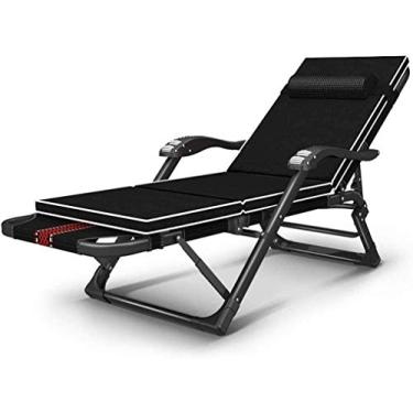 Imagem de Espreguiçadeira cadeiras de jardim reclináveis cama de acampamento espreguiçadeira cadeira de deck cama sobressalente dobrável pesca acampamento portátil viagem ao ar livre caminhada cadeira sling