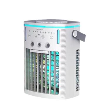 Imagem de ETAWDE Ventilador de refrigeração com umidificador embutido e ventilador de refrigeração de mesa de operações silencioso adequado para dormir confortável em climas quentes