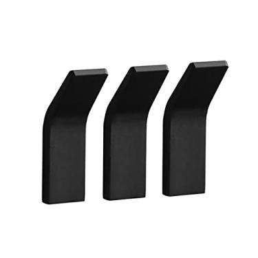 Imagem de Cabide montado na parede, ganchos de roupão sem perfuração, gancho de banheiro preto para toalhas, liga de alumínio, decoração de parede, ganchos para casacos, cabides de roupas, cabides de casaco