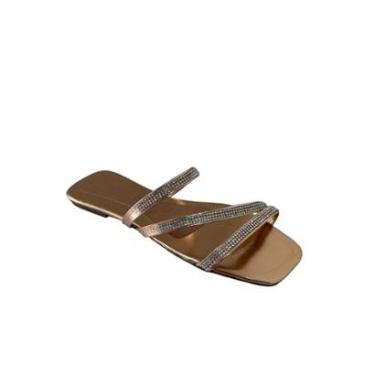 Imagem de Cds Rasteira Feminina Conforto E Estilo bronze-Feminino