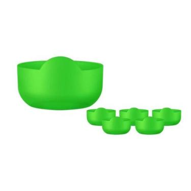 Imagem de Kit 6 Super Bowl Verde Neon 475Ml Plástico Premium - Bb Store