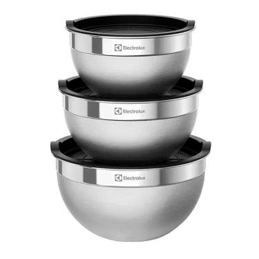 Imagem de Conjunto de Bowls Inox 3 Pcs com Tampa Electrolux