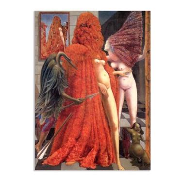 Imagem de Zeichn8u Pôster Max Ernst Trajes da Noiva Reproduções de Pinturas Famosas Surrealismo Arte de Parede Tela Max Ernst Decoração de Parede para Presentes de Sala de Estar 100 x 70 cm Pôster