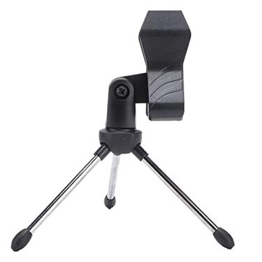 Imagem de Alomejor Suporte de Microfone de Mesa, Suporte de Microfone Ajustável Em ângulo, Suporte de tripé Portátil Dobrável para Palestras de Reuniões